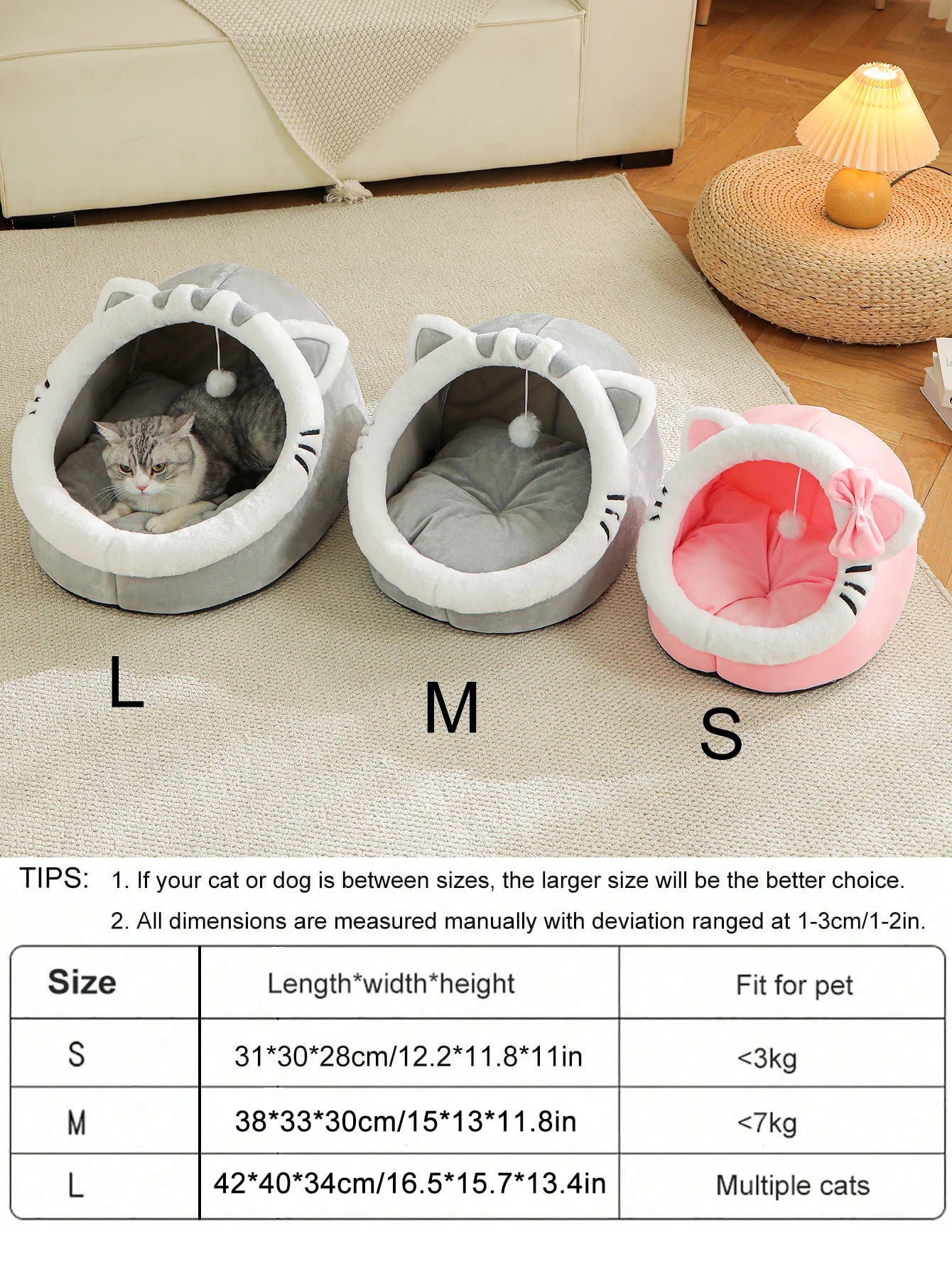 Four-Season Cat Bed House – Soft Comfortable Pet Sleeping Bag & Tent Nest, Cozy Basket-Style Habitat for Cats & Puppies.
