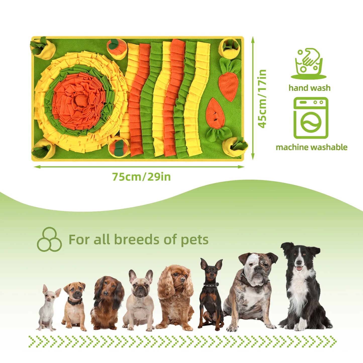 Pet Snuffle Mat – Interactive Dog Training & Slow Feeding Mat for Hidden Treats, Anti-Boredom & Anti-Choking Pet Toy.