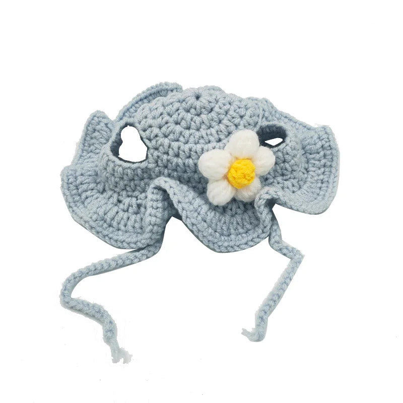 Autumn & Winter Pet Hat – Cute Knitted Elastic Hat for Cats & Puppies, Perfect for Parties, Photoshoots & Cozy Pet Style.