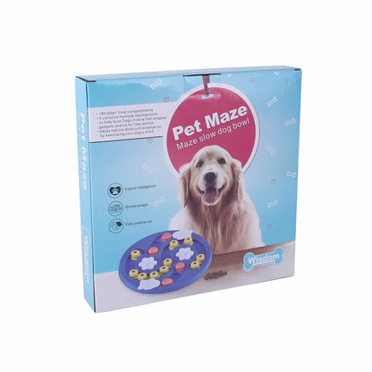 Interactive Dog Puzzle Toy – Slow Feeder Food Dispenser for Dogs & Cats, IQ Training Game with Non-Slip Design for Healthy Eating.