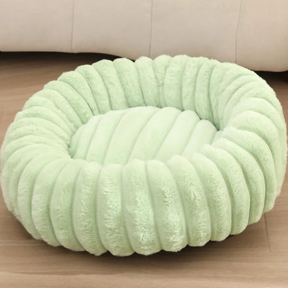 40–70cm Round Plush Pet Bed – Super Soft Warm Sleeping Bed for Cats & Medium Dogs