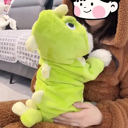 Dinosaur Pet Jumpsuit – Warm Flannel Autumn & Winter Outfit for Dogs & Cats, Cute Teddy Pet Romper Clothing.
