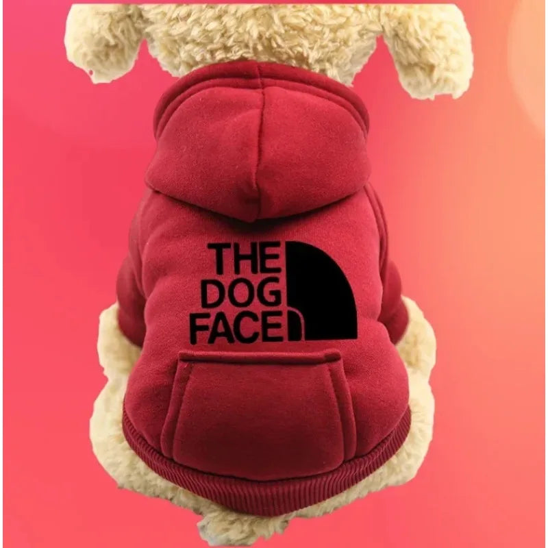 Autumn & Winter Pet Sweater – Sports Style Two-Legged Dog & Cat Outfit with Cowboy Pocket.