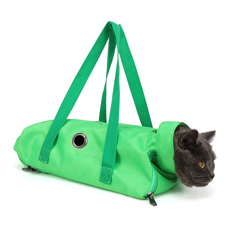 Multifunctional Pet Carrier Backpack – Breathable Double-Shoulder Cat Bag, Anti-Scratch Foldable Portable Design for Safe Travel.
