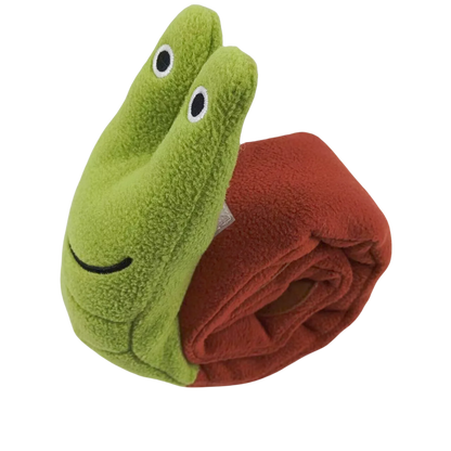 Dog Puzzle Feeder Toy – Interactive Plush Squeaky Snail Toy for Puppies & Dogs, Durable Foldable Pet Training & Treat Toy.