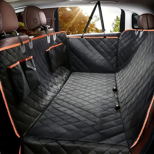 Waterproof Dog Car Seat Cover – Scratch-Proof Non-Slip Hammock for Back Seat, Durable Soft Pet Protection for Cars & Trucks.