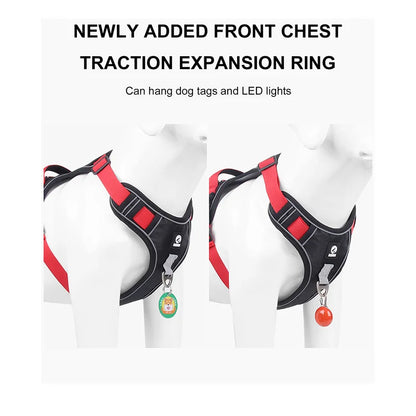 Reflective Tactical Dog Harness – 1680D Waterproof Oxford Vest for Medium & Large Dogs, Durable Outdoor Training & Walking Gear.