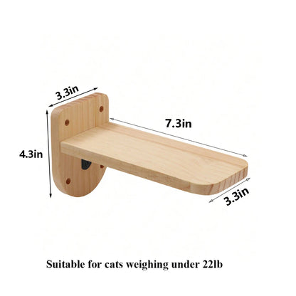 Wall-Mounted Cat Climbing Shelf – 4-Step Stairway with Sisal Scratching Post, Jumping Platforms & Cat Tree Furniture for Indoor Cats.