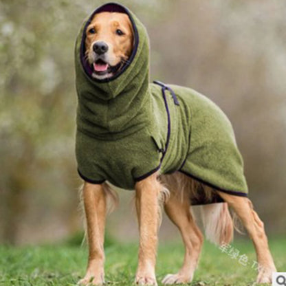 Winter Dog Coat – Cozy Fleece Jacket with Warm Lining and Adjustable Band, Perfect for Lurchers & Medium Dogs