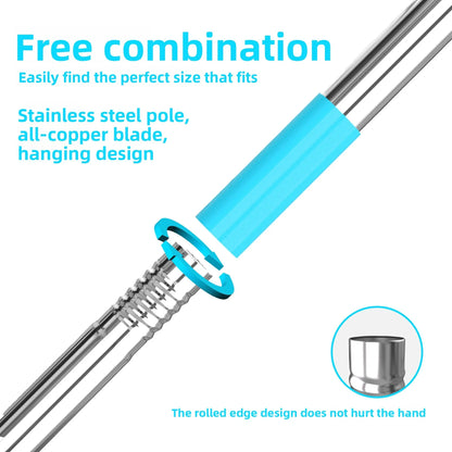 Pet Hair Removal Carpet Rake – Long Handle Rubber Broom & Stainless Steel Fur Remover for Dog and Cat Hair