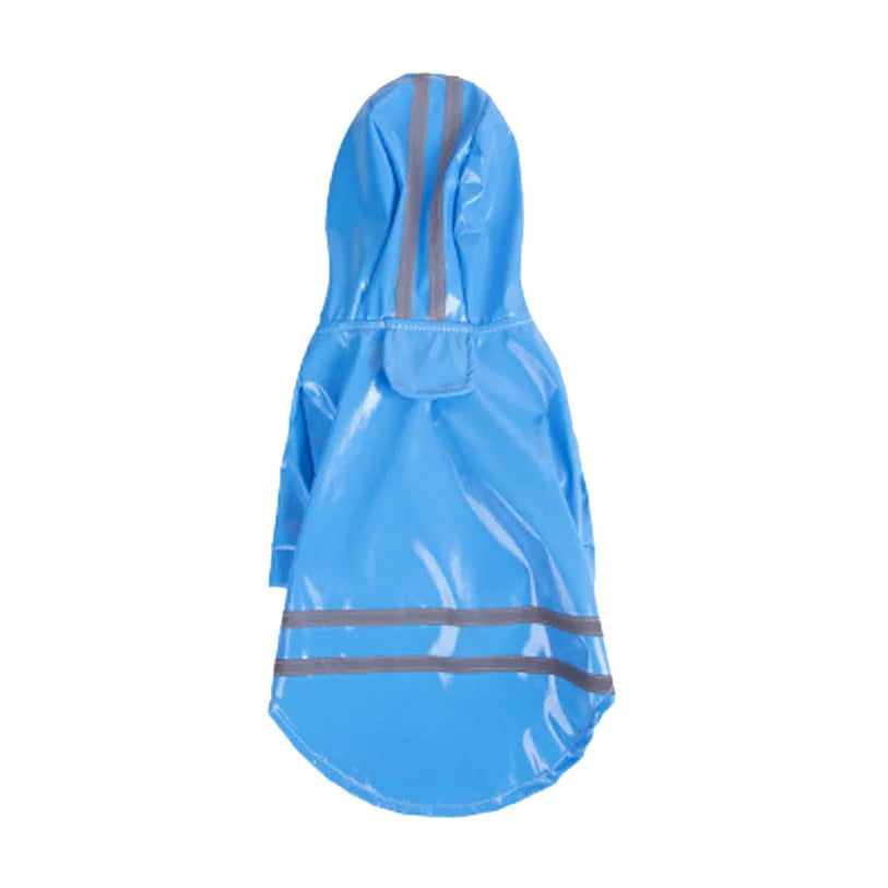 Summer Outdoor Pet Raincoat – Waterproof Hooded PU Jacket for Dogs & Cats, Lightweight Rainwear for Puppies, Sizes S-XL.