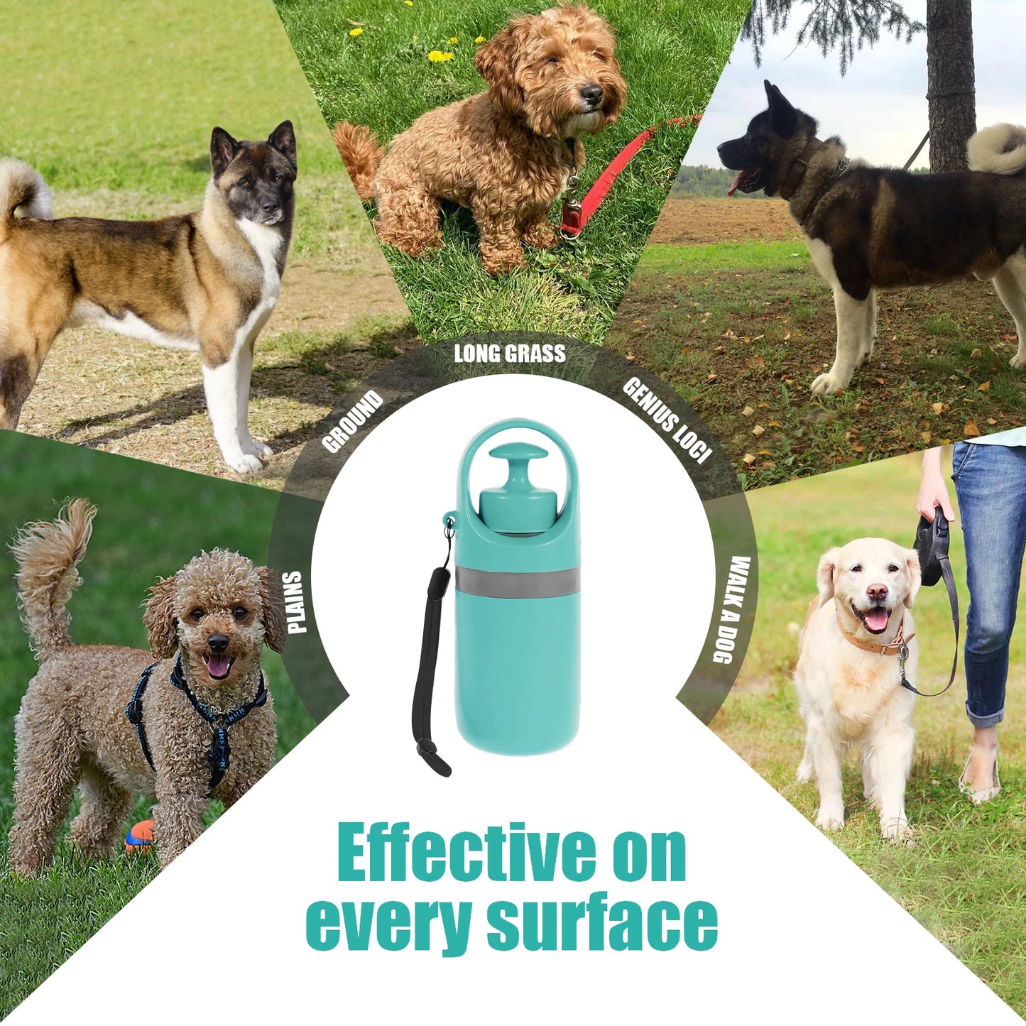Portable Pet Waste Scooper – Outdoor Dog Toilet Claw Shovel with Garbage Bag Dispenser for Easy Pet Cleanup.