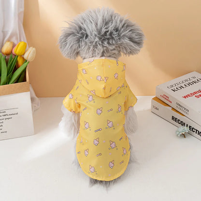 Fashion Dog Raincoat – Lightweight Waterproof Short Sleeve Outdoor Coat for Dogs & Puppies, Stylish Summer Rainwear.
