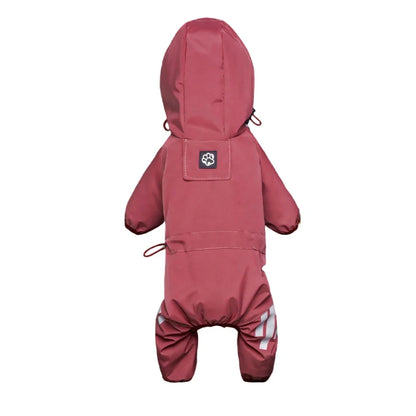 Reflective Waterproof Dog Raincoat – Hooded All-Weather Pet Jumpsuit for Small & Medium Dogs, Lightweight Rain Protection.