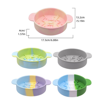 Pet Slow Feeder Bowl – Anti-Choking Non-Slip Silicone Food Bowl for Cats & Dogs, Durable Slow Eating Feeder Design.