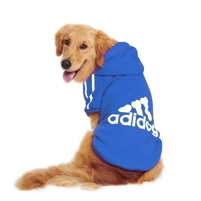 Winter Dog Hoodie – Adidog Sports Sweatshirt, Warm Coat for Small, Medium, Large Dogs & Cats, Comfortable Pet Winter Outfit.