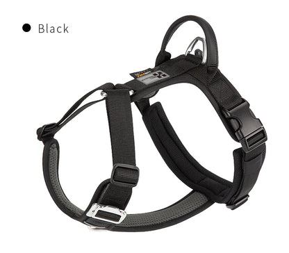 Adjustable Reflective No-Pull Pet Harness – Comfortable Nylon Dog Harness for Walking & Running Control for Small Dogs.
