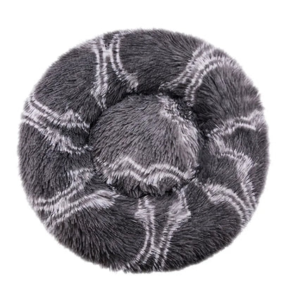 Round Plush Dog Bed – Winter Warm Washable Basket-Style Pet Bed for Small, Medium & Large Dogs & Cats, Soft Sofa-Style Sleeping Cushion.
