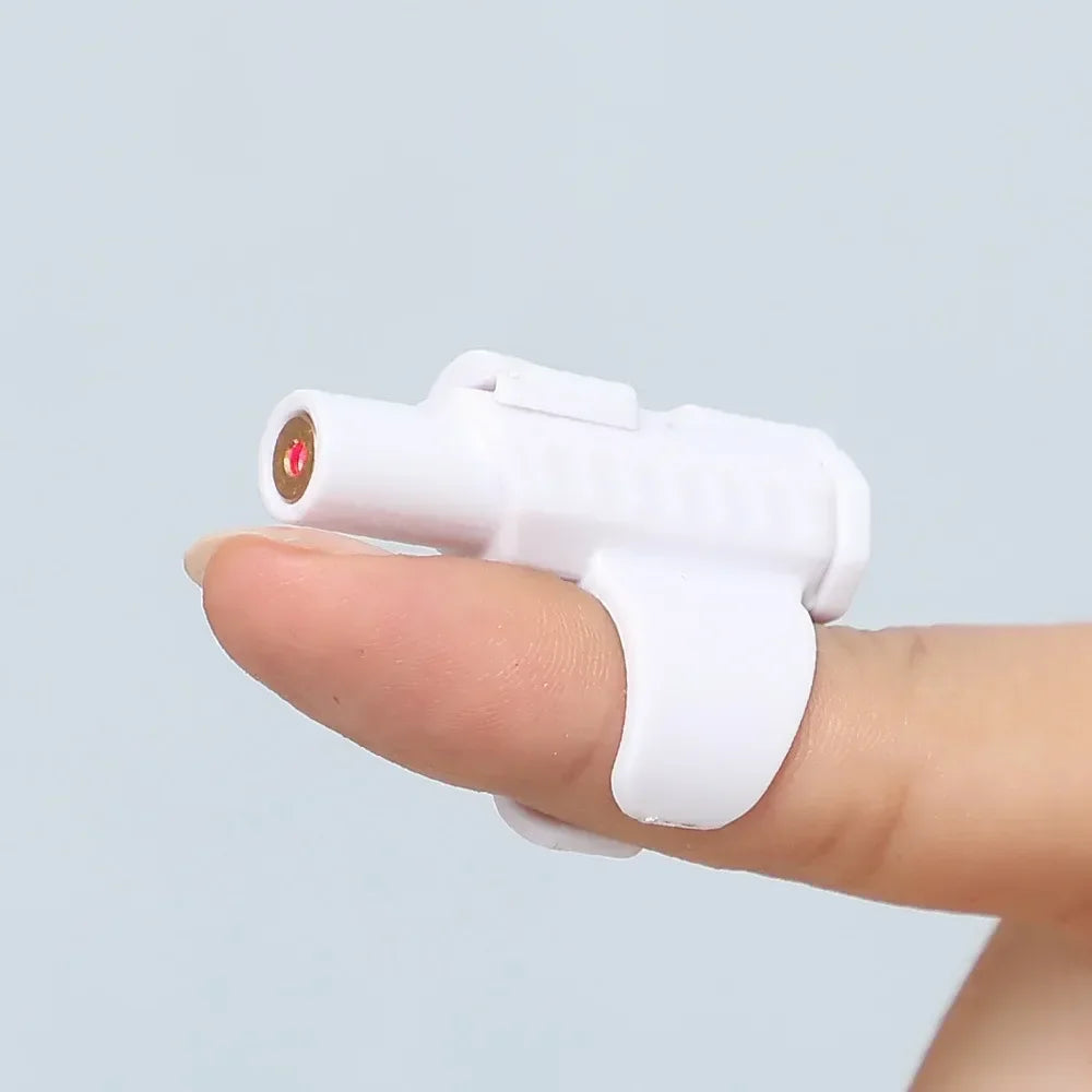 Portable Mini Laser Cat Toy – Wearable Finger Sleeve Design, Automatic Interactive Pet Teaser Pen for Safe Cat Play.