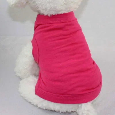 Pure Cotton Pet T-Shirt – Soft Lightweight Vest Shirt for Small, Medium & Large Dogs & Cats, Comfortable Everyday Clothing.