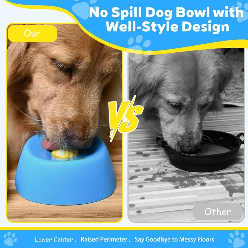 Anti-Choking Slow Feeder Dog Bowl – Non-Slip 3/4 Cup Lick Mat for Liquid Treats, Bone Broth & Yogurt, Interactive Pet Feeding Dish.
