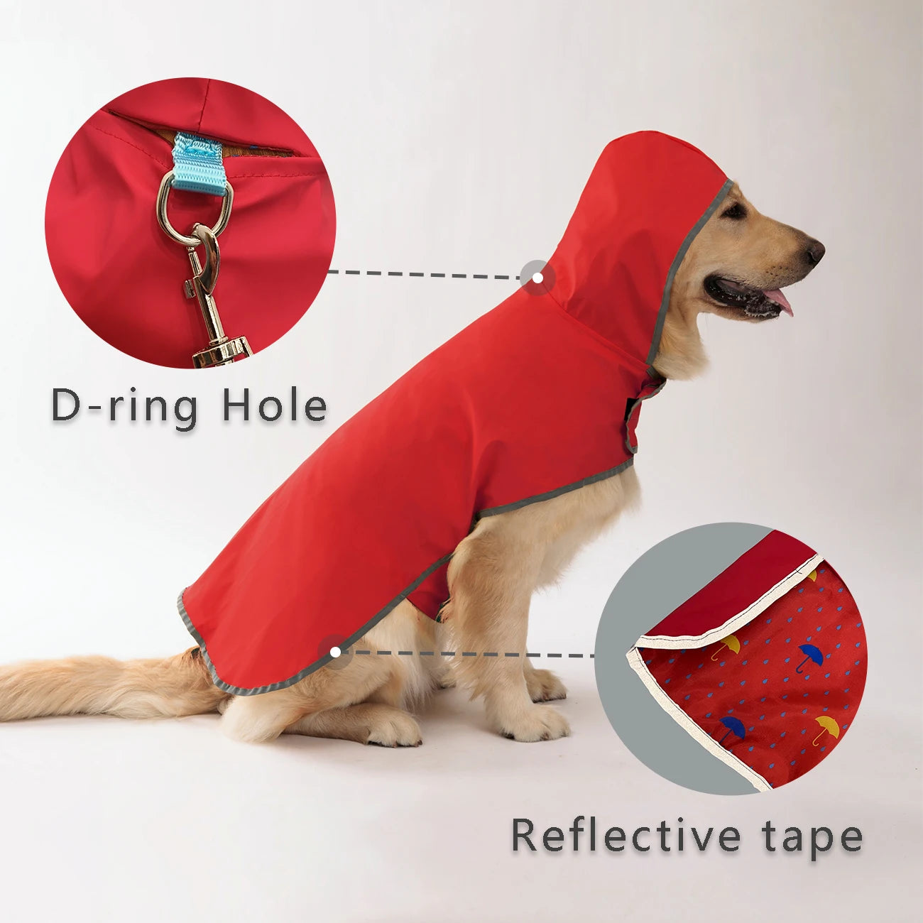 Double-Layer Yellow Dog Raincoat – Stylish & Waterproof, Reversible Two-Way Wear for Small and Medium Dogs.