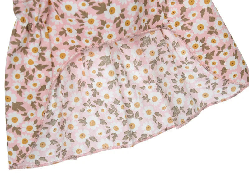 1PC Floral Pet Dress – Romantic Pink Summer Skirt for Small Dogs & Cats, Cute Chihuahua Pet Clothing Outfit.