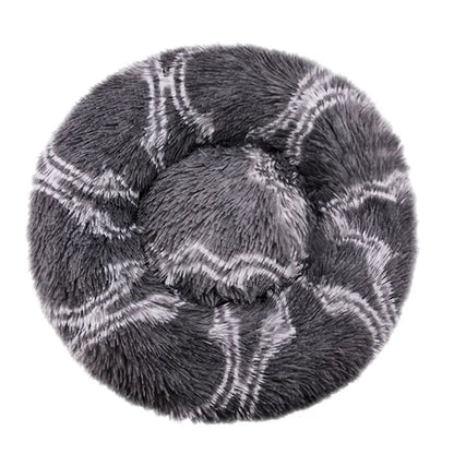 Round Plush Pet Bed – Super Soft Winter Warm Sleeping Bed for Cats & Dogs, Available in 6 Sizes (40–90cm) for Small to Large Pets.