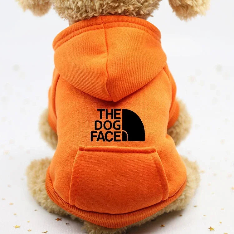 Autumn & Winter Pet Sweater – Sports Style Two-Legged Dog & Cat Outfit with Cowboy Pocket.