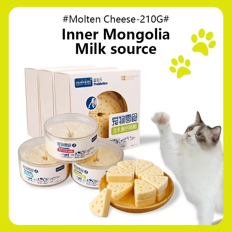 Freeze-Dried High-Calcium Cheese Treats for Cats & Dogs, Nutrient-Rich Dairy Snacks for Digestion Support & Calcium Supplementation.