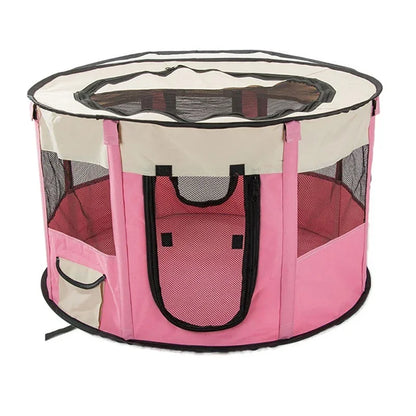 Large Foldable Pet House Bed for Dogs and Cats, Cozy Indoor Tent with Soft Sleeping Cushion.