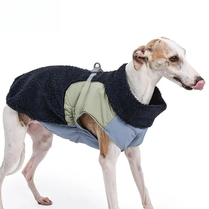 Winter Dog Coat – Warm Windproof Lamb Fleece Vest with Leash Clip, Soft Pet Jacket for Small, Medium & Large Dogs (S–2XL).