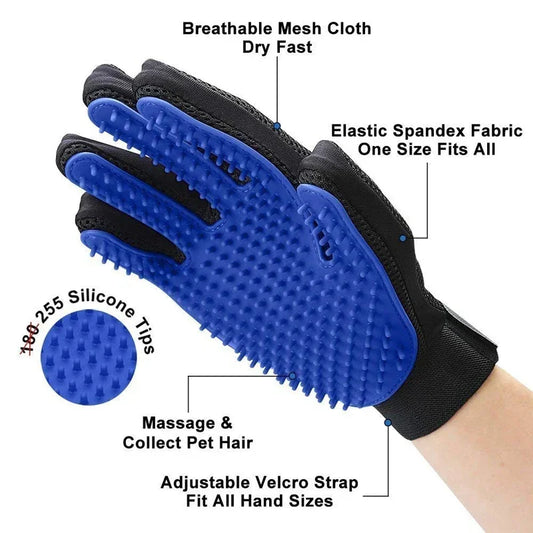 1/10PCS Pet Silicone Grooming Gloves – Effective Hair Removal & Deshedding Comb for Cats & Dogs, Ideal for Bathing & Daily Cleaning.