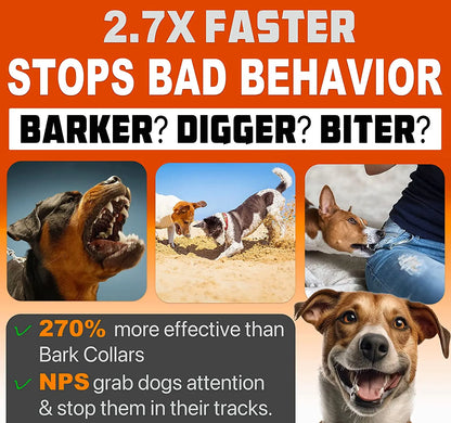 2023 Pet Dog Repeller – Rechargeable Ultrasonic Anti-Barking Training & Deterrent Device with LED Flashlight.