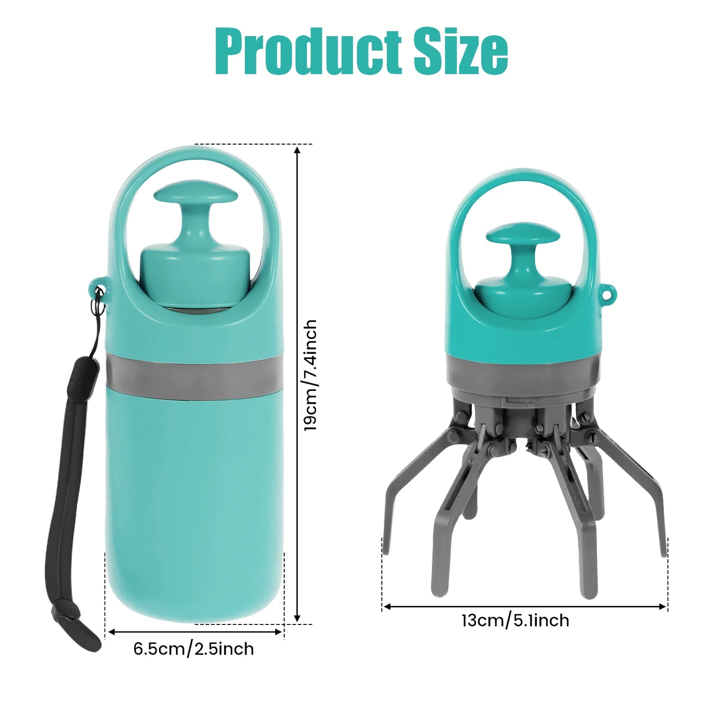 Portable Pet Waste Scooper – Outdoor Dog Toilet Claw Shovel with Garbage Bag Dispenser for Easy Pet Cleanup.