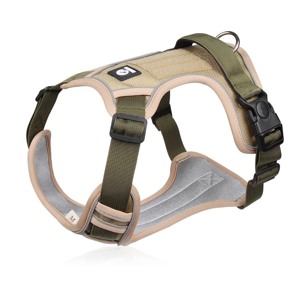 Reflective Tactical Dog Harness – 1680D Waterproof Oxford Vest for Medium & Large Dogs, Durable Outdoor Training & Walking Gear.