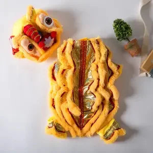 New Year Pet Costume – Chinese Dragon & Lion Dance Cosplay Outfit for Dogs & Cats, Festive Red Lucky Party Clothing for Pets.