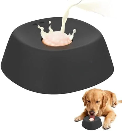 Anti-Choking Slow Feeder Dog Bowl – Non-Slip 3/4 Cup Lick Mat for Liquid Treats, Bone Broth & Yogurt, Interactive Pet Feeding Dish.