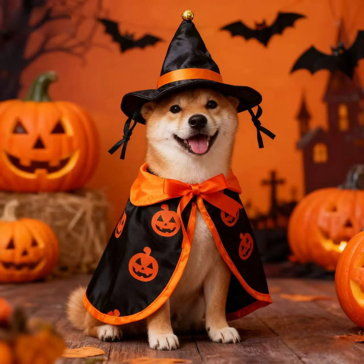 Halloween Christmas Pet Cape - Cats & Dogs Instant Costume Transformation