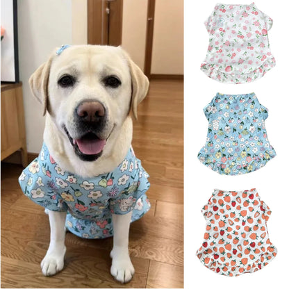 Summer Cooling Dog Dress – Cute Princess Vest Outfit for Medium & Large Dogs, Lightweight Clothing.