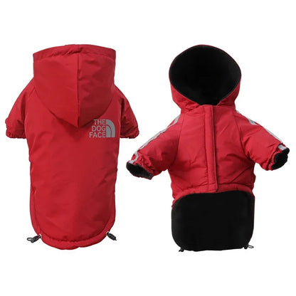 Reflective Waterproof Dog Coat – Warm Cotton Hooded Jacket for Small Dogs, Autumn & Winter Pet Clothing.