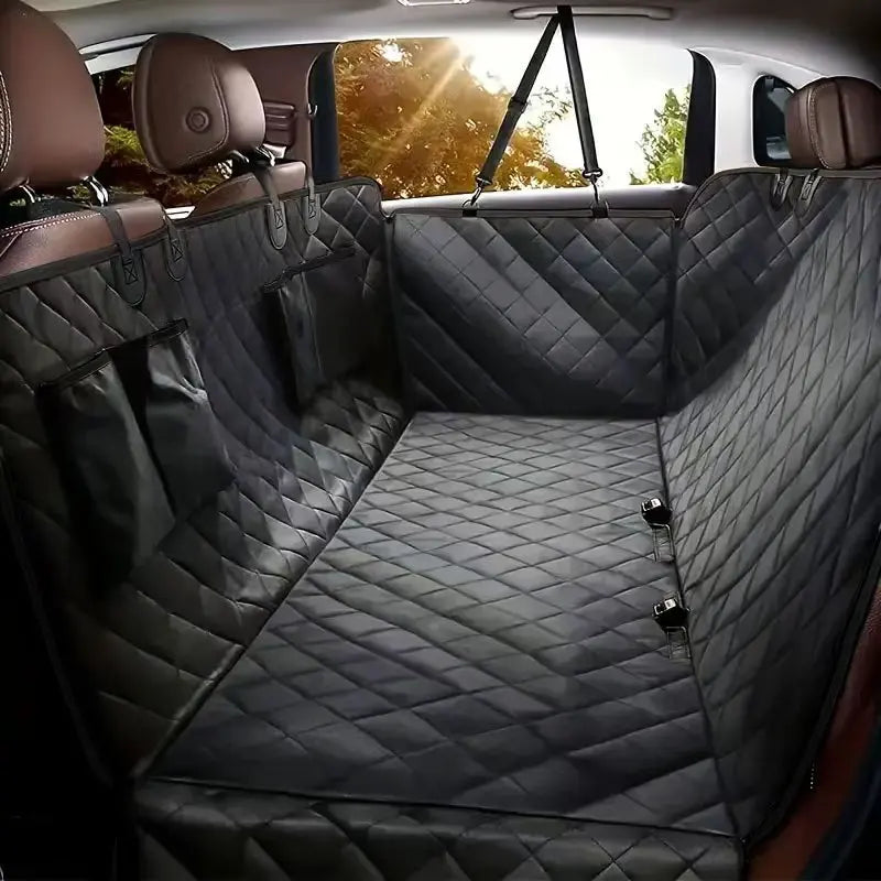 Waterproof Dog Car Seat Cover – Scratch-Proof Non-Slip Hammock for Back Seat, Durable Soft Pet Protection for Cars & Trucks.
