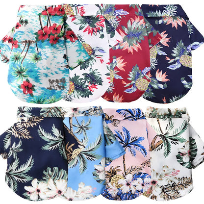 Hawaiian Style Pet Shirt – Summer Beach Dog Clothes for Small & Medium Dogs, Puppies and Cats