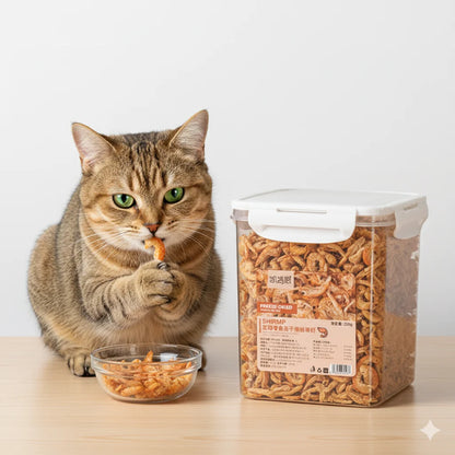 Premium Freeze-Dried Krill Cat Treats, Healthy & Nutritious Snacks for Dental Health and Daily Rewards.