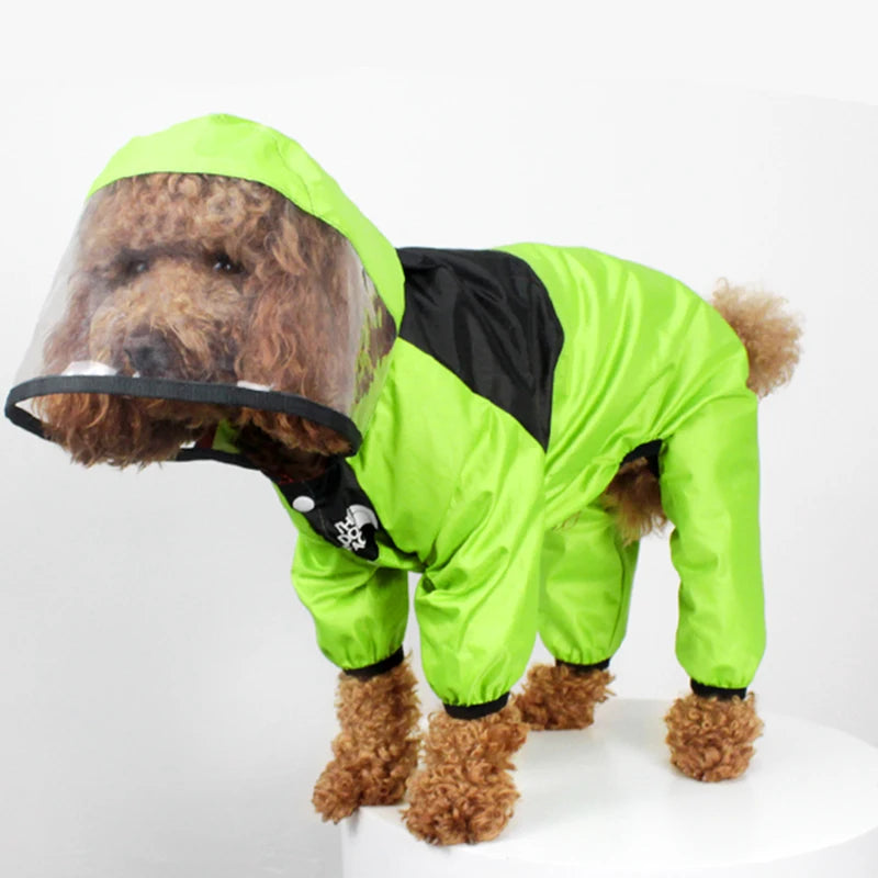 Waterproof Dog Raincoat Jumpsuit – Water-Resistant Pet Jacket with Hood for Small & Large Dogs, Outdoor Rain Protection Coat.