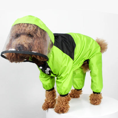 Waterproof Dog Raincoat Jumpsuit – Water-Resistant Pet Jacket with Hood for Small & Large Dogs, Outdoor Rain Protection Coat.