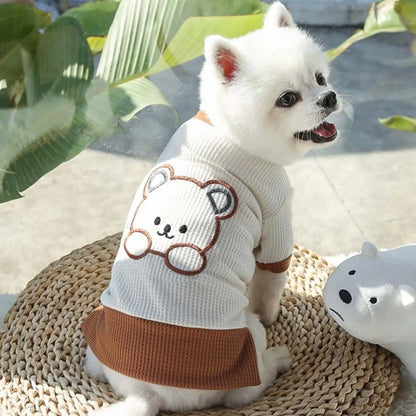 Soft Pet Shirt – Lightweight Spring & Summer T-Shirt & Skirt Outfit for Small to Medium Dogs & Cats, Cute Daily Wear Clothing.