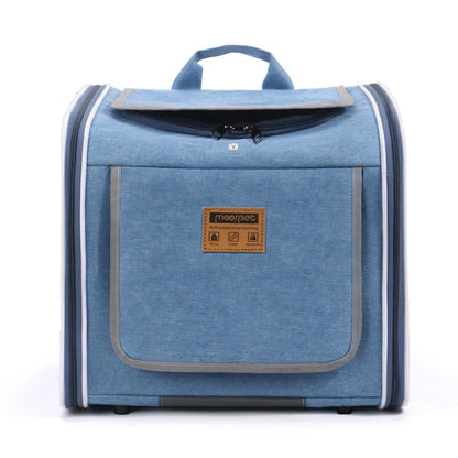 Bicycle Pet Carrier Backpack – Portable Outdoor Bag for Cats & Small Dogs, Suitable for Bicycles & Motorcycles Travel.