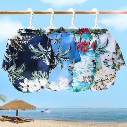 Hawaiian Style Pet Shirt – Summer Beach Dog Clothes for Small & Medium Dogs, Puppies and Cats