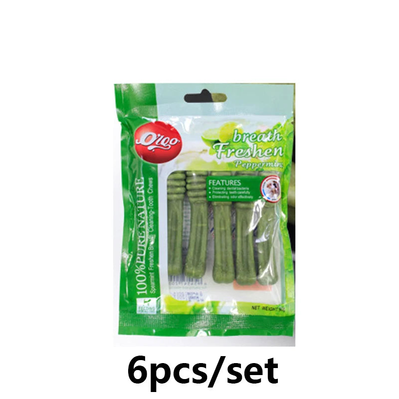 Beef-Flavored Dog Dental Chew Sticks, Durable Bite-Resistant Chew Toys for Teeth Cleaning & Training.